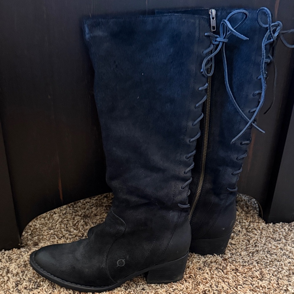 Born Women's Navy Lace-Up Boots